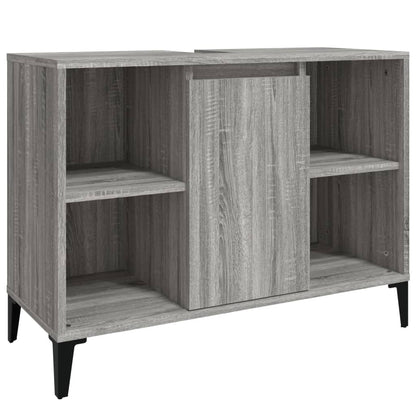vidaXL Ensemble de meubles de salle de bain 3 pcs Gris Aggloméré Sonoma