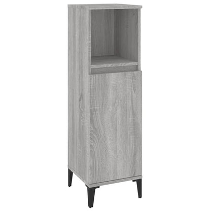 vidaXL Ensemble de meubles de salle de bain 3 pcs Gris Aggloméré Sonoma