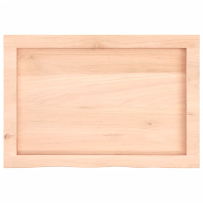 vidaXL Tischplatte 60x40x(2-4) cm Massivholz Eiche Unbehandelt