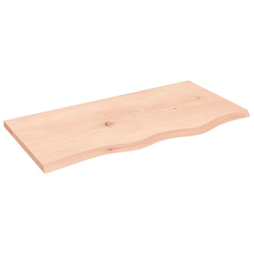 vidaXL Tischplatte 80x40x2 cm Massivholz Eiche Unbehandelt