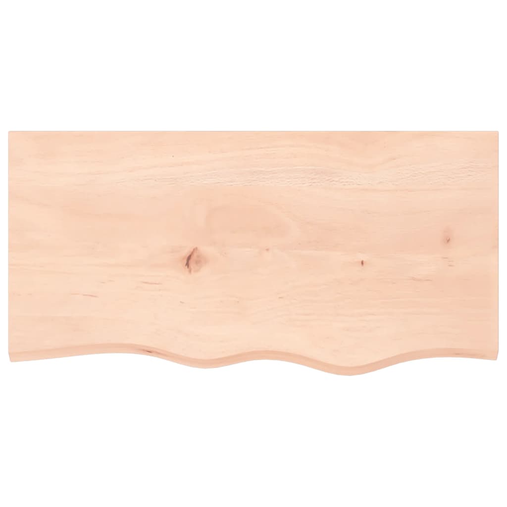 vidaXL Tischplatte 80x40x2 cm Massivholz Eiche Unbehandelt