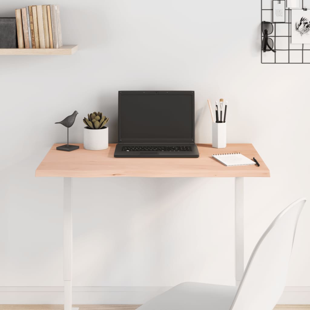 vidaXL Tischplatte 80x40x2 cm Massivholz Eiche Unbehandelt