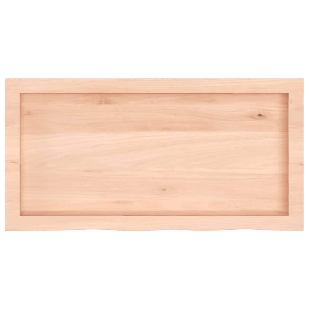vidaXL Tischplatte 80x40x(2-4) cm Massivholz Eiche Unbehandelt
