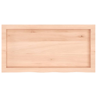 vidaXL Tischplatte 80x40x(2-4) cm Massivholz Eiche Unbehandelt