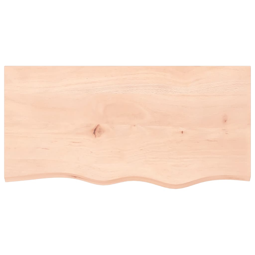 vidaXL Tischplatte 80x40x(2-6) cm Massivholz Eiche Unbehandelt