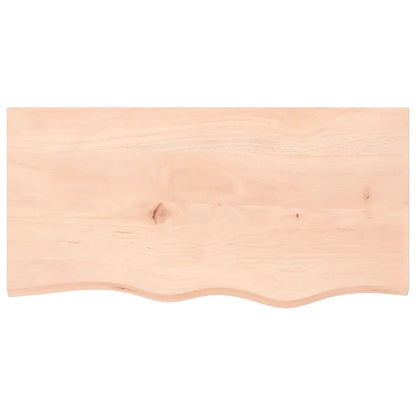 vidaXL Tischplatte 80x40x(2-6) cm Massivholz Eiche Unbehandelt