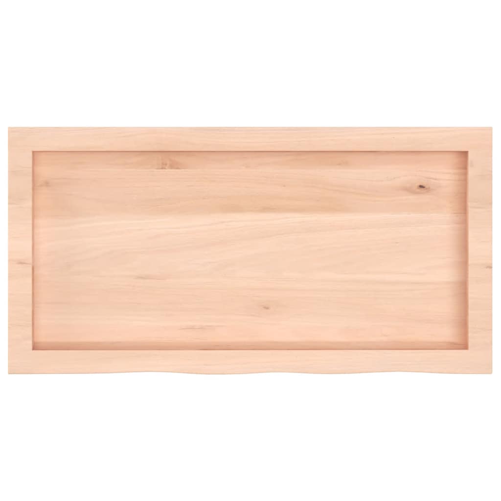 vidaXL Tischplatte 80x40x(2-6) cm Massivholz Eiche Unbehandelt