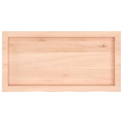 vidaXL Tischplatte 80x40x(2-6) cm Massivholz Eiche Unbehandelt