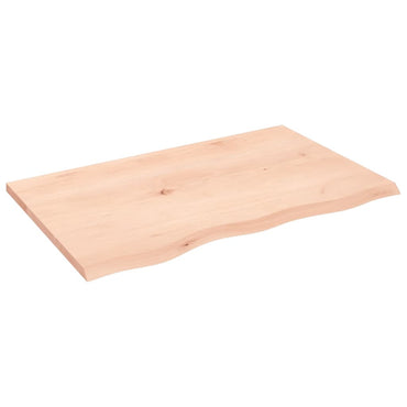 vidaXL Tischplatte 80x50x2 cm Massivholz Eiche Unbehandelt