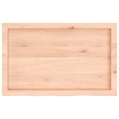 vidaXL Tischplatte 80x50x(2-4) cm Massivholz Eiche Unbehandelt