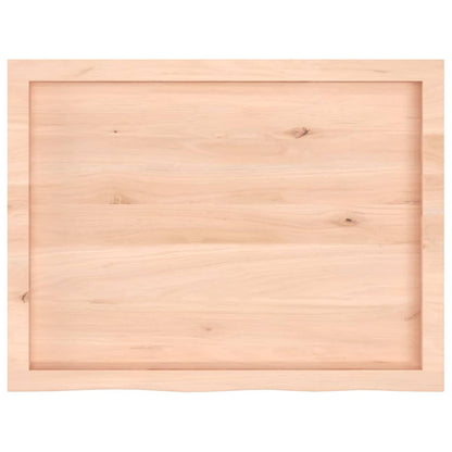 vidaXL Tischplatte 80x60x(2-4) cm Massivholz Eiche Unbehandelt