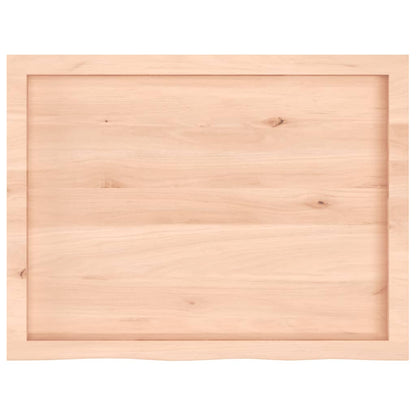 vidaXL Tischplatte 80x60x(2-6) cm Massivholz Eiche Unbehandelt