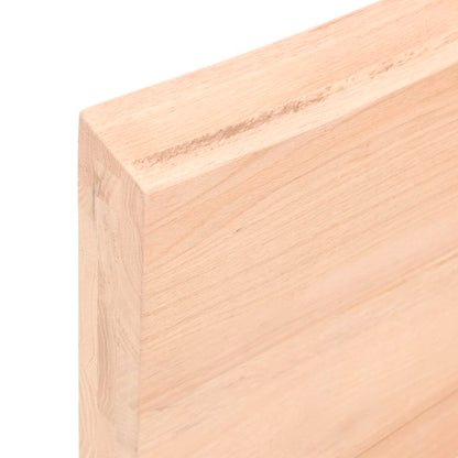 vidaXL Tischplatte 80x60x(2-6) cm Massivholz Eiche Unbehandelt