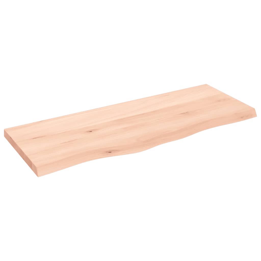vidaXL Tischplatte 100x40x(2-4) cm Massivholz Eiche Unbehandelt