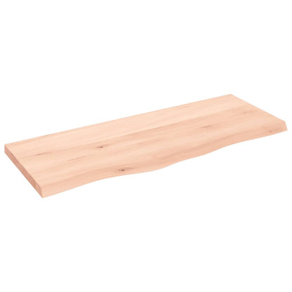 vidaXL Tischplatte 100x40x(2-4) cm Massivholz Eiche Unbehandelt