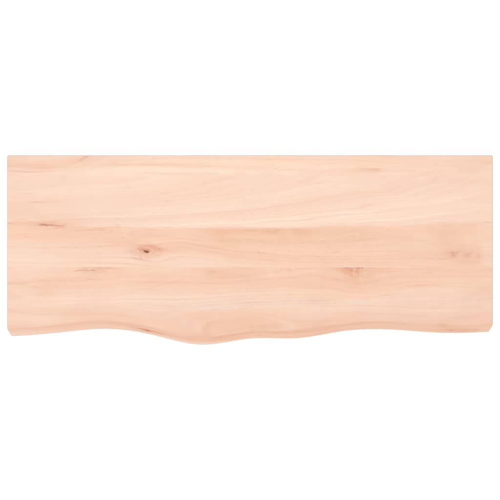 vidaXL Tischplatte 100x40x(2-4) cm Massivholz Eiche Unbehandelt