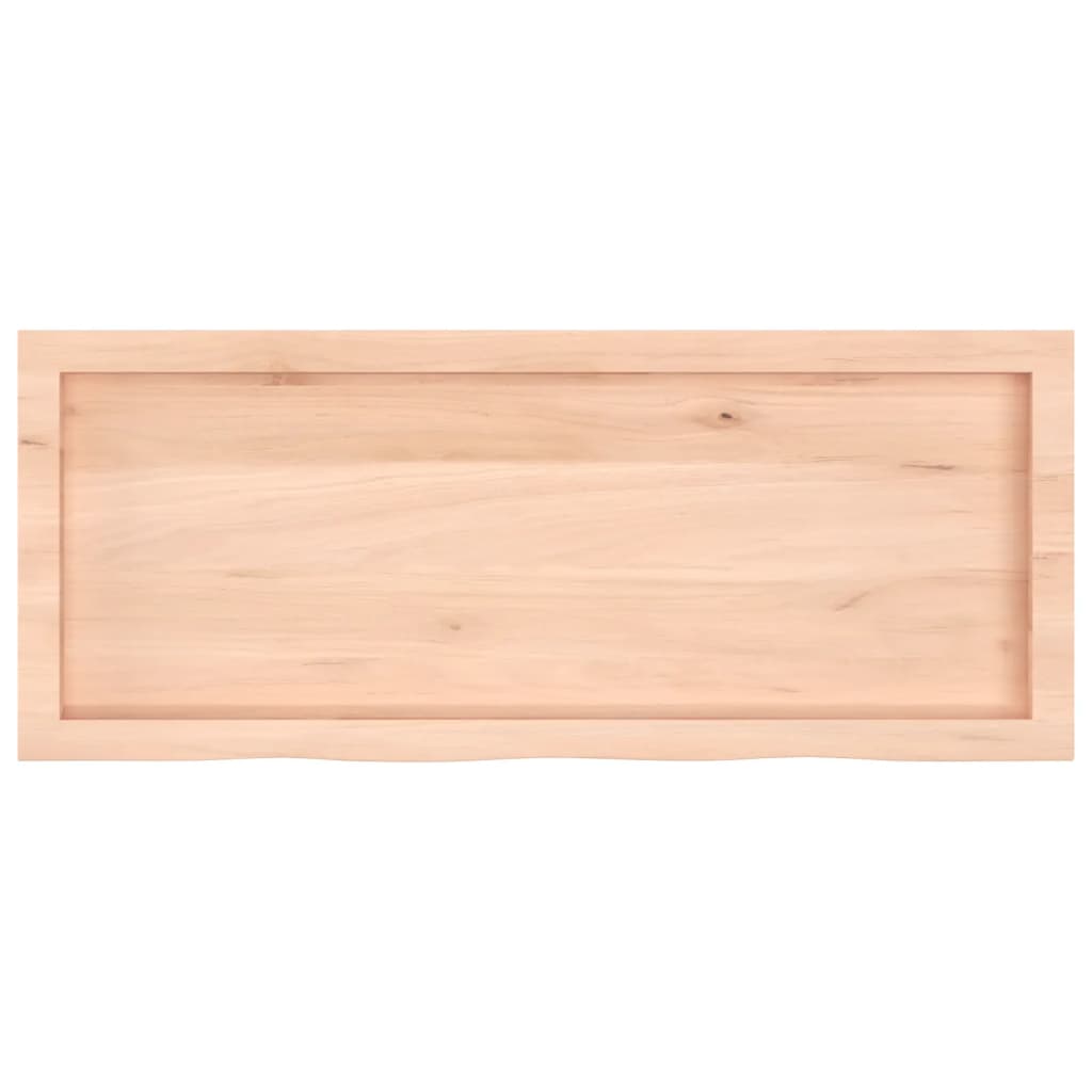 vidaXL Tischplatte 100x40x(2-4) cm Massivholz Eiche Unbehandelt