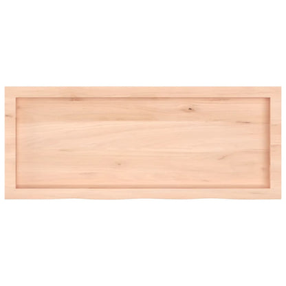 vidaXL Tischplatte 100x40x(2-4) cm Massivholz Eiche Unbehandelt