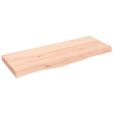 vidaXL Tischplatte 100x40x(2-6) cm Massivholz Eiche Unbehandelt