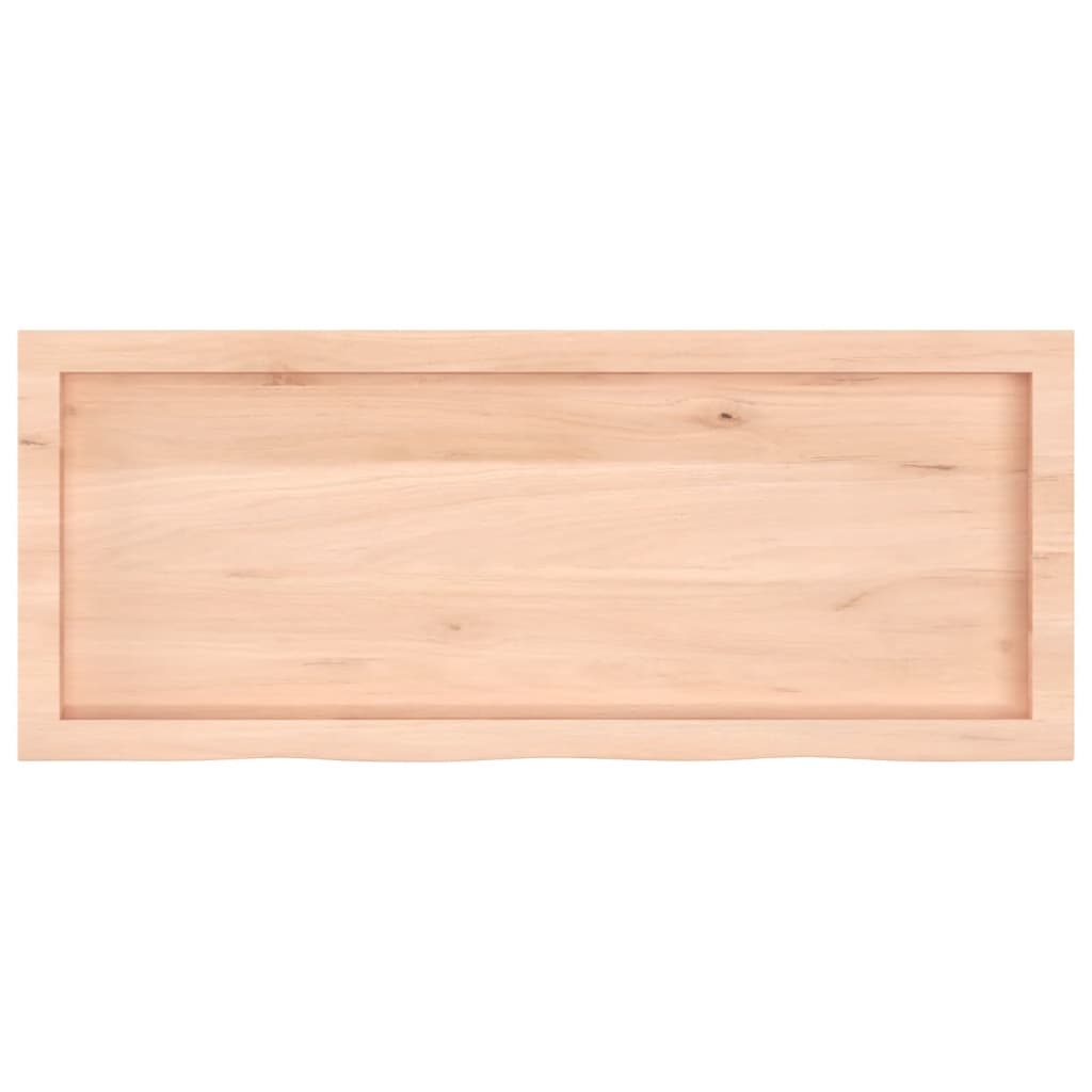 vidaXL Tischplatte 100x40x(2-6) cm Massivholz Eiche Unbehandelt