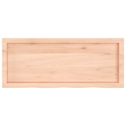 vidaXL Tischplatte 100x40x(2-6) cm Massivholz Eiche Unbehandelt