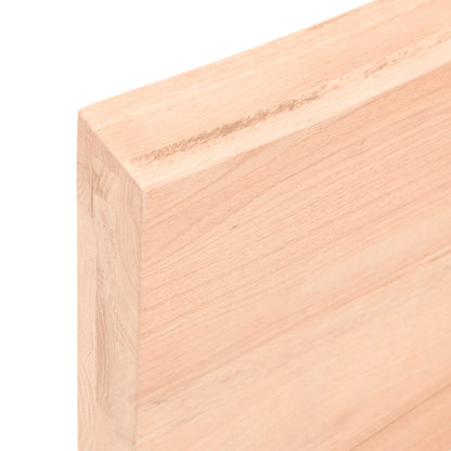 vidaXL Tischplatte 100x40x(2-6) cm Massivholz Eiche Unbehandelt