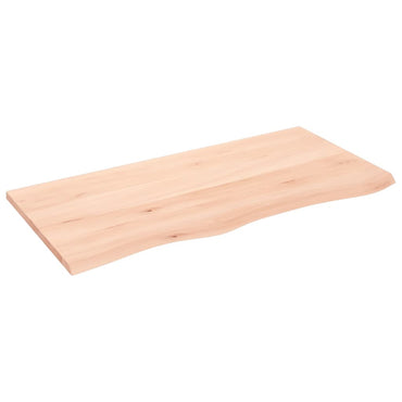 vidaXL Tischplatte 100x50x2 cm Massivholz Eiche Unbehandelt