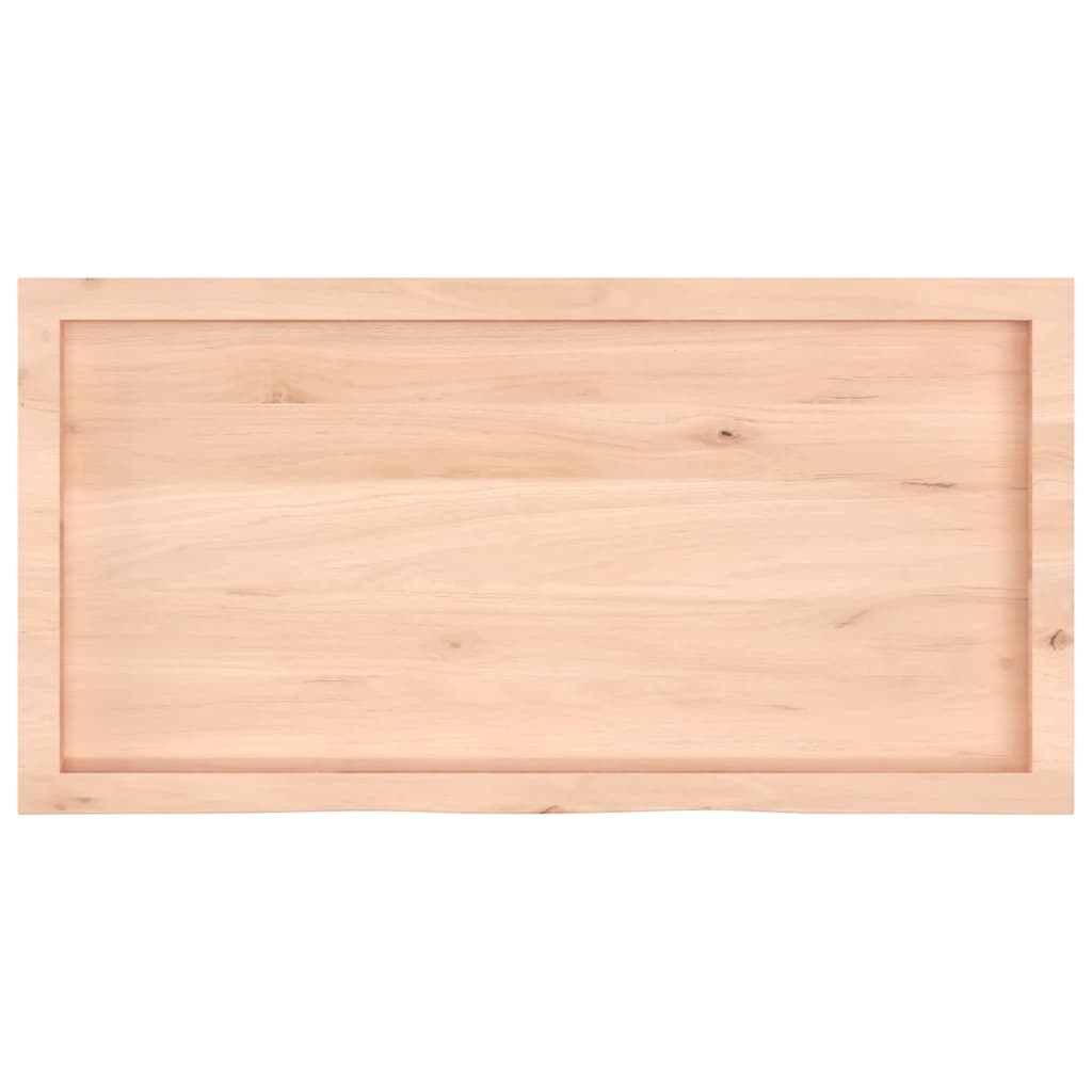 vidaXL Tischplatte 100x50x(2-4) cm Massivholz Eiche Unbehandelt