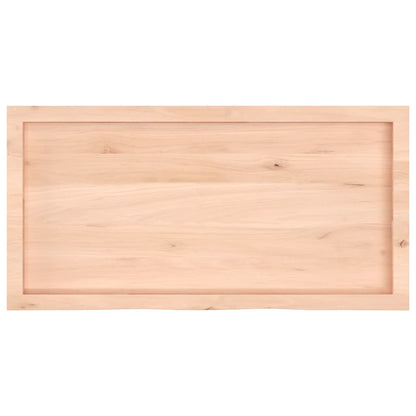 vidaXL Tischplatte 100x50x(2-4) cm Massivholz Eiche Unbehandelt