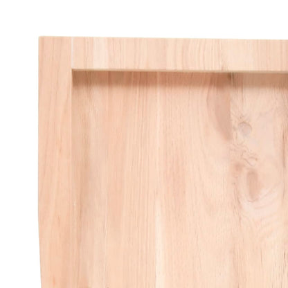 vidaXL Tischplatte 100x50x(2-6) cm Massivholz Eiche Unbehandelt