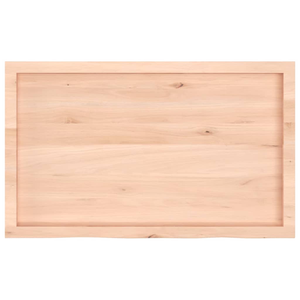 vidaXL Tischplatte 100x60x(2-4) cm Massivholz Eiche Unbehandelt
