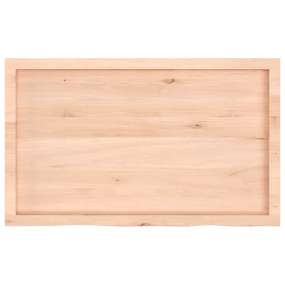 vidaXL Tischplatte 100x60x(2-6) cm Massivholz Eiche Unbehandelt