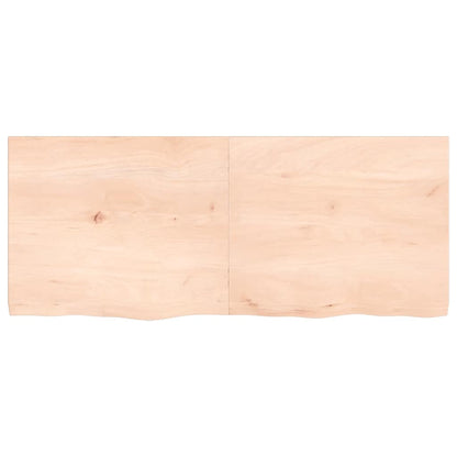 vidaXL Tischplatte 120x50x(2-4) cm Massivholz Eiche Unbehandelt