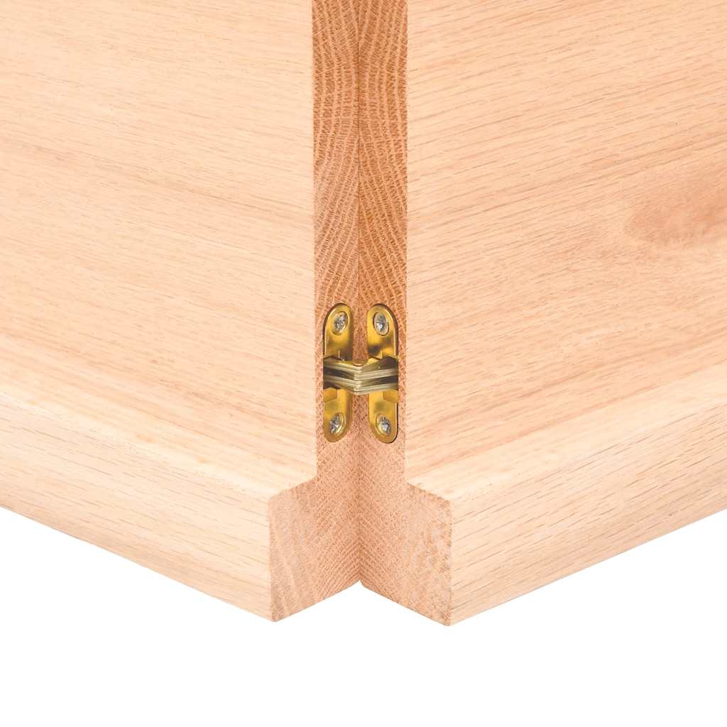 vidaXL Tischplatte 120x50x(2-4) cm Massivholz Eiche Unbehandelt