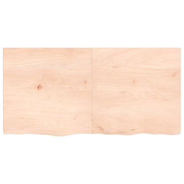 vidaXL Tischplatte 120x60x(2-4) cm Massivholz Eiche Unbehandelt