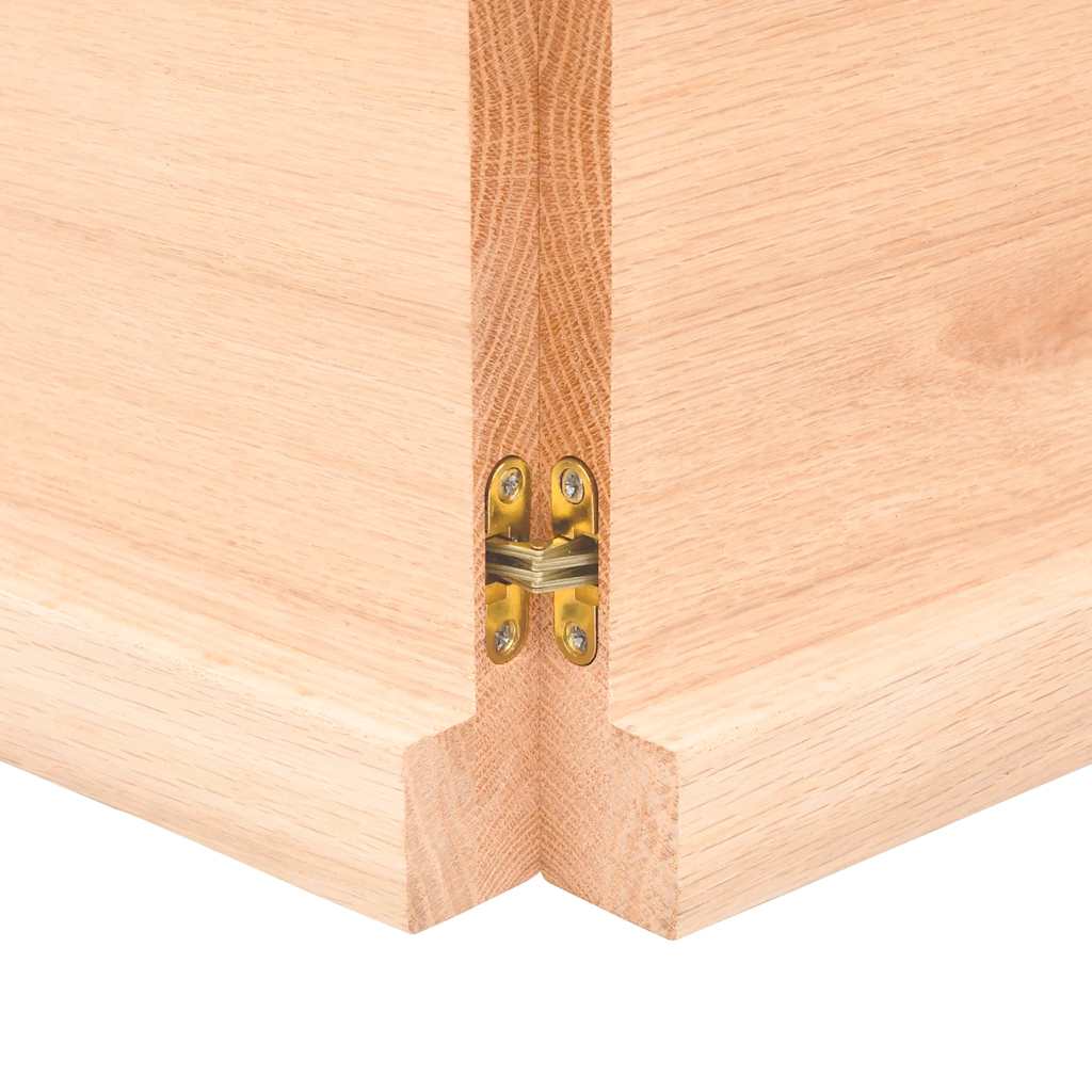 vidaXL Tischplatte 120x60x(2-4) cm Massivholz Eiche Unbehandelt