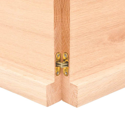 vidaXL Tischplatte 120x60x(2-4) cm Massivholz Eiche Unbehandelt