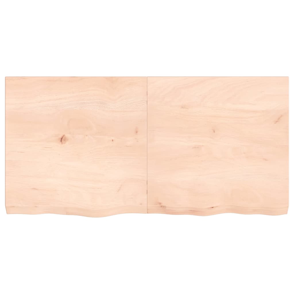 vidaXL Tischplatte 120x60x(2-6) cm Massivholz Eiche Unbehandelt