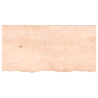vidaXL Tischplatte 120x60x(2-6) cm Massivholz Eiche Unbehandelt