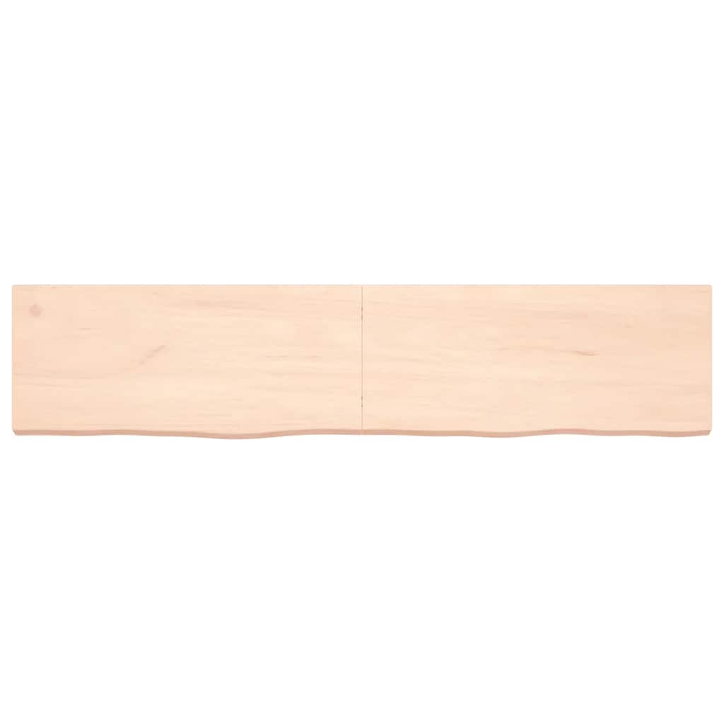 vidaXL Tischplatte 180x40x(2-6) cm Massivholz Eiche Unbehandelt
