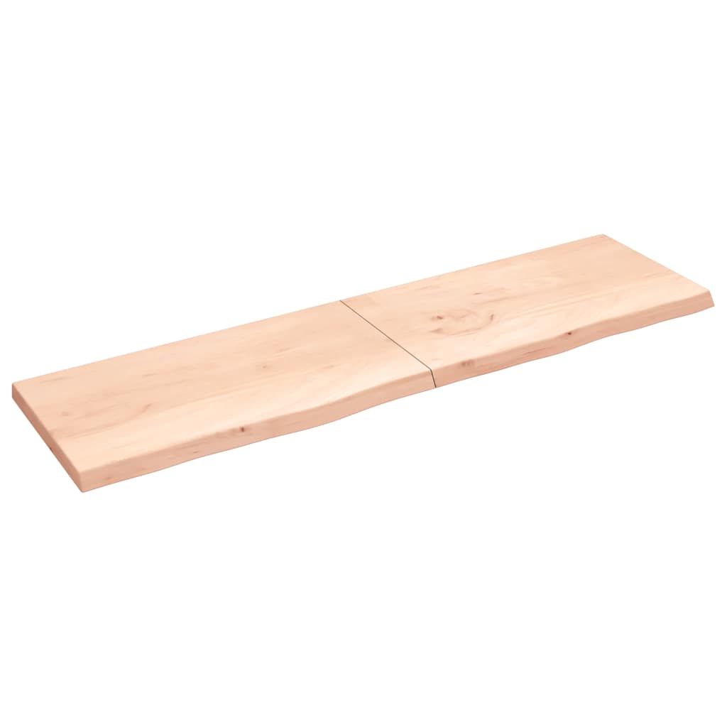 vidaXL Plateau de table 220x60x(2-6) cm en chêne massif brut