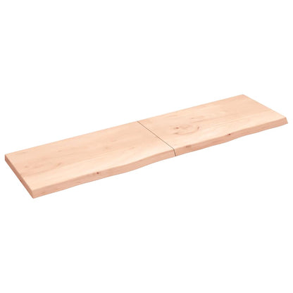 vidaXL Plateau de table 220x60x(2-6) cm en chêne massif brut