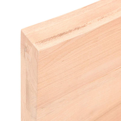 vidaXL Plateau de table 220x60x(2-6) cm en chêne massif brut