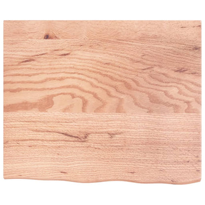 vidaXL Plateau de table Bois massif de chêne traité Marron clair 60x50x2 cm