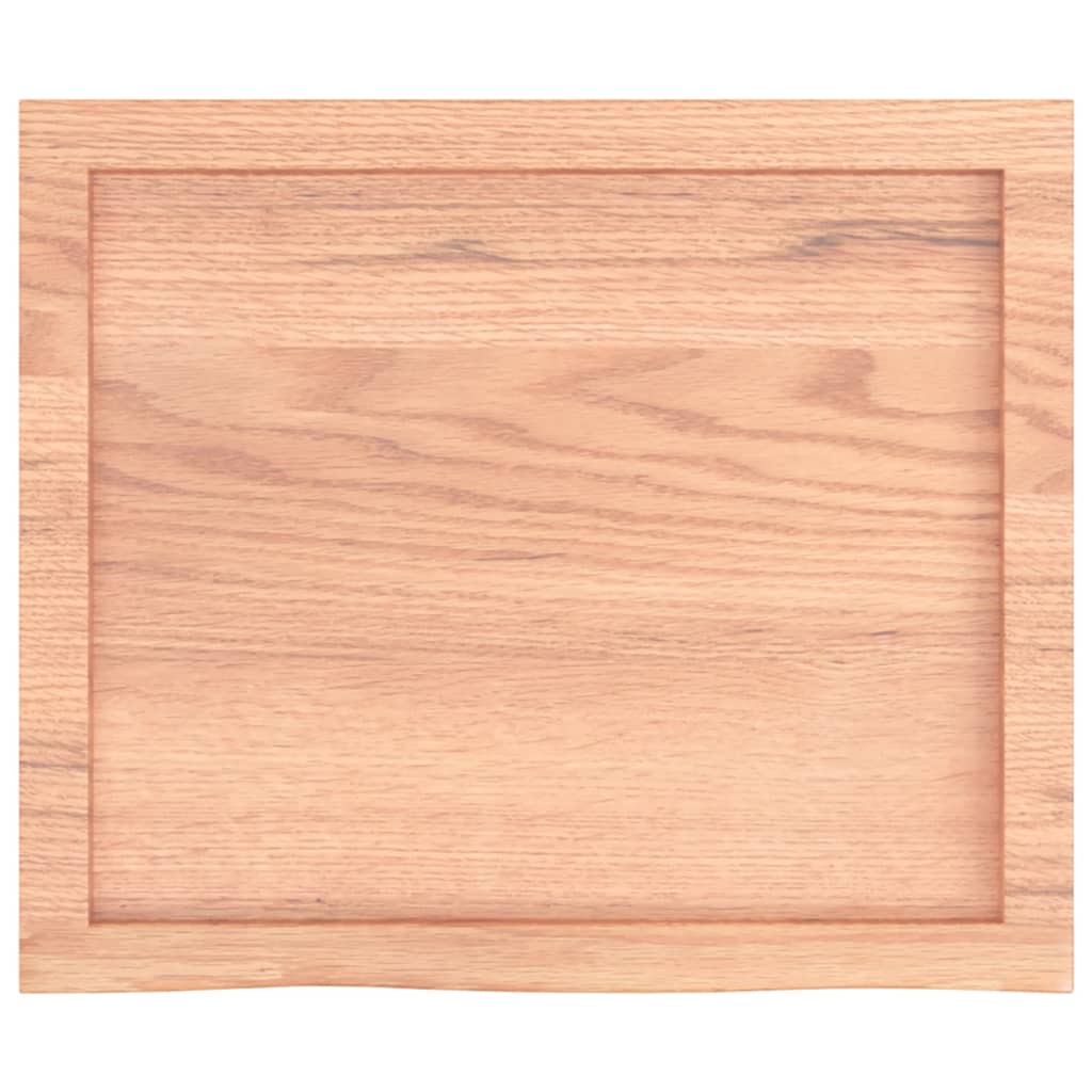 vidaXL Plateau de table Bois de chêne massif marron clair 60x50x(2-4) cm traité