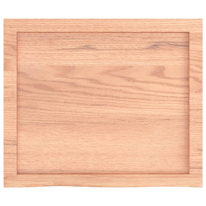 vidaXL Plateau de table Bois de chêne massif marron clair 60x50x(2-4) cm traité