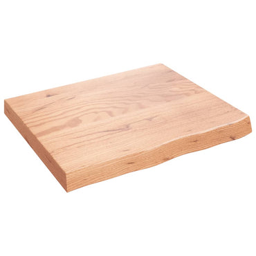 vidaXL Plateau de table marron clair 60x50x(2-6) cm en chêne massif traité