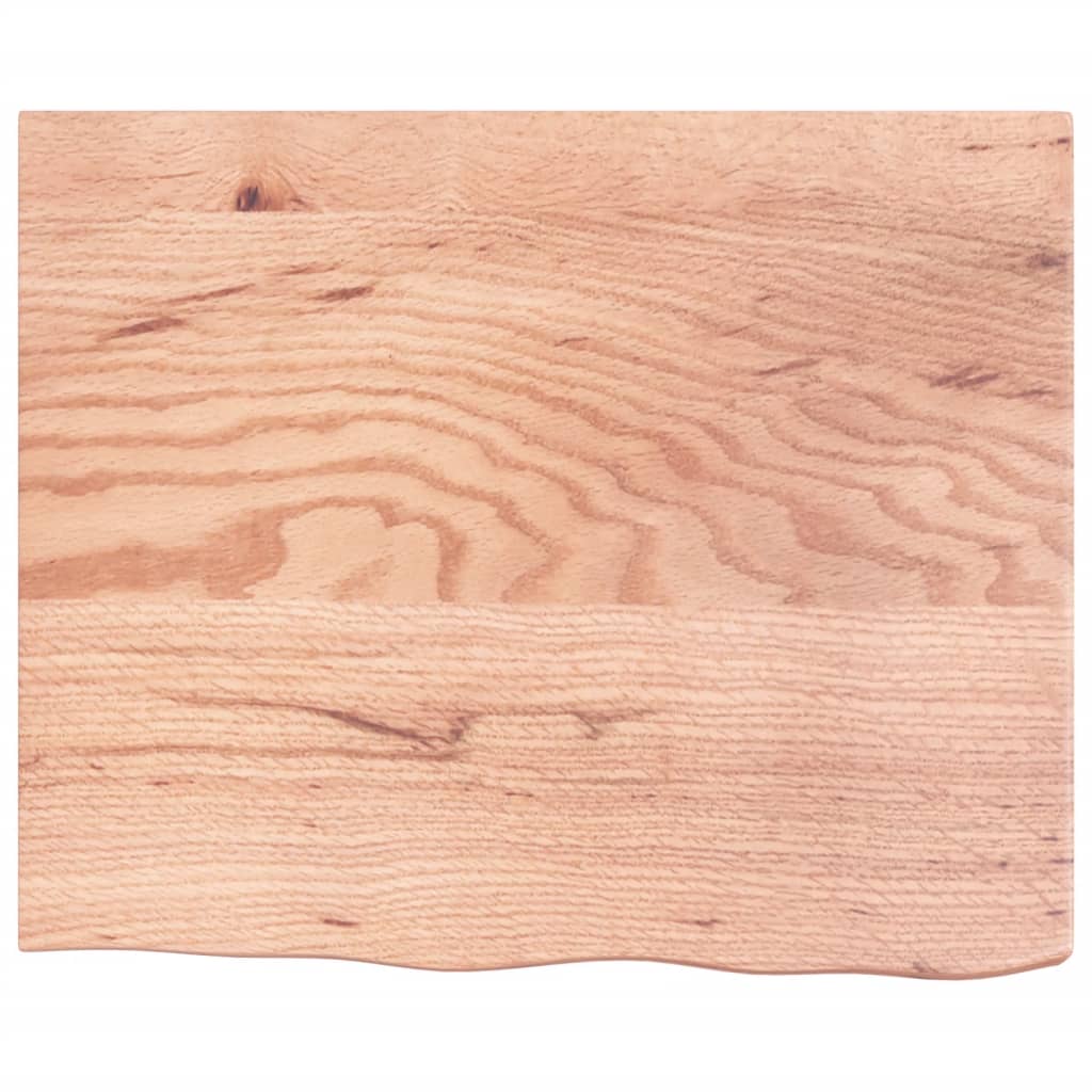 vidaXL Plateau de table marron clair 60x50x(2-6) cm en chêne massif traité