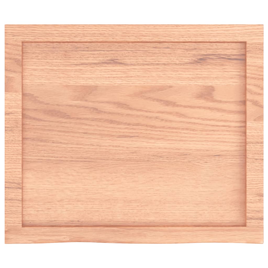 vidaXL Plateau de table marron clair 60x50x(2-6) cm en chêne massif traité