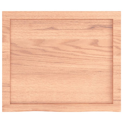 vidaXL Plateau de table marron clair 60x50x(2-6) cm en chêne massif traité